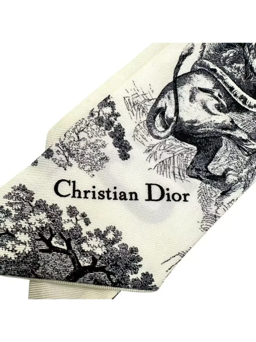 Dior Mitzah Scarf White Silk